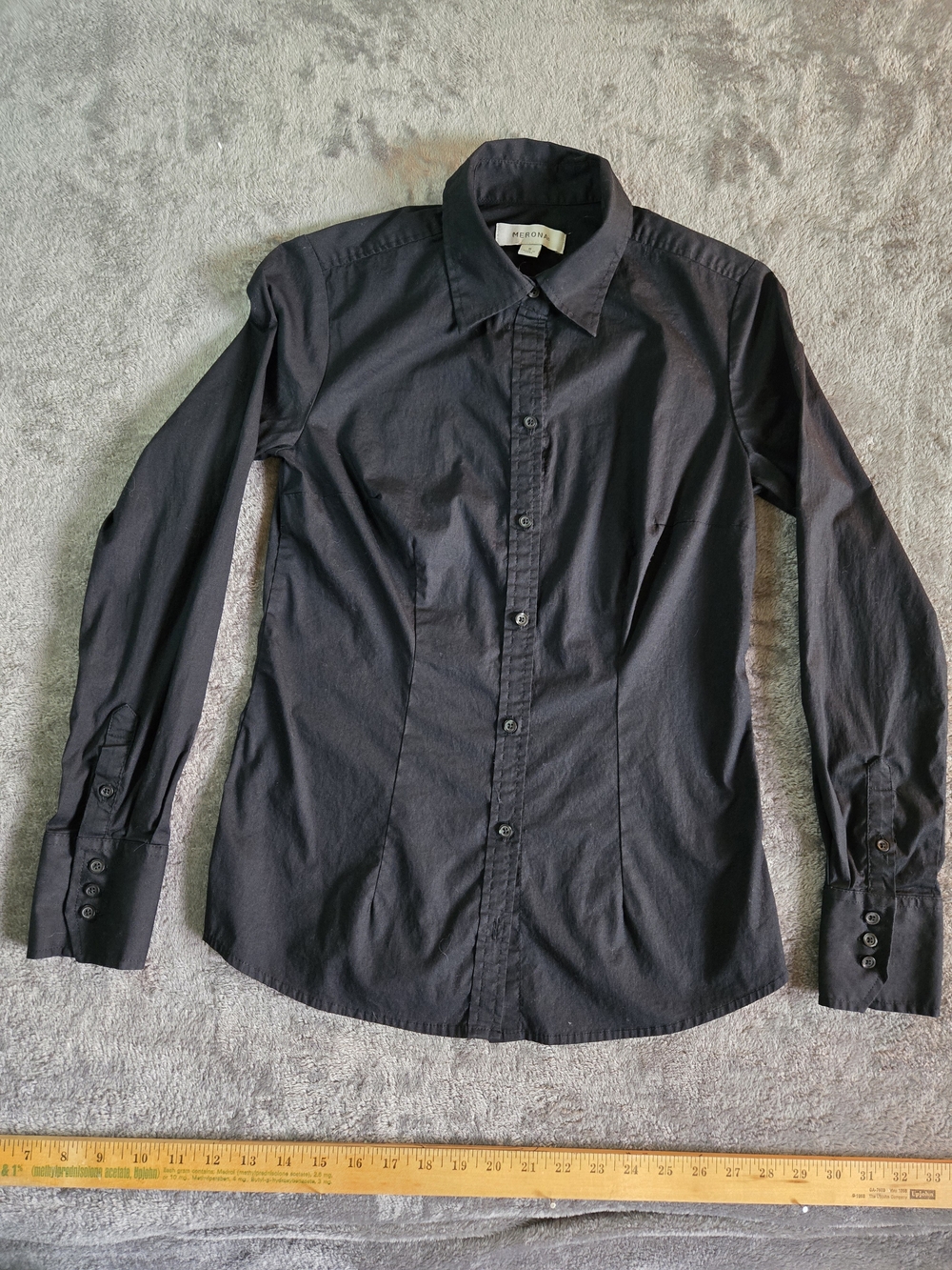 Merona Black Tailored Button-Down Shirt